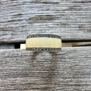 PANDORA wide enamel and CZ ring size 58 (US 8.5)